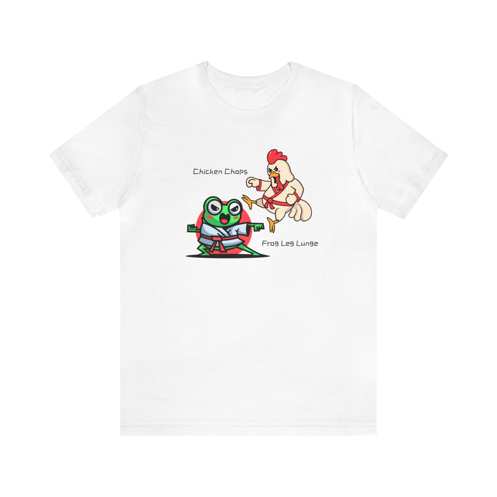 Karate Chicken Karate Frog Fun Unisex Jersey Short Sleeve Tee gift for someone who likes Martial Arts t-shirts