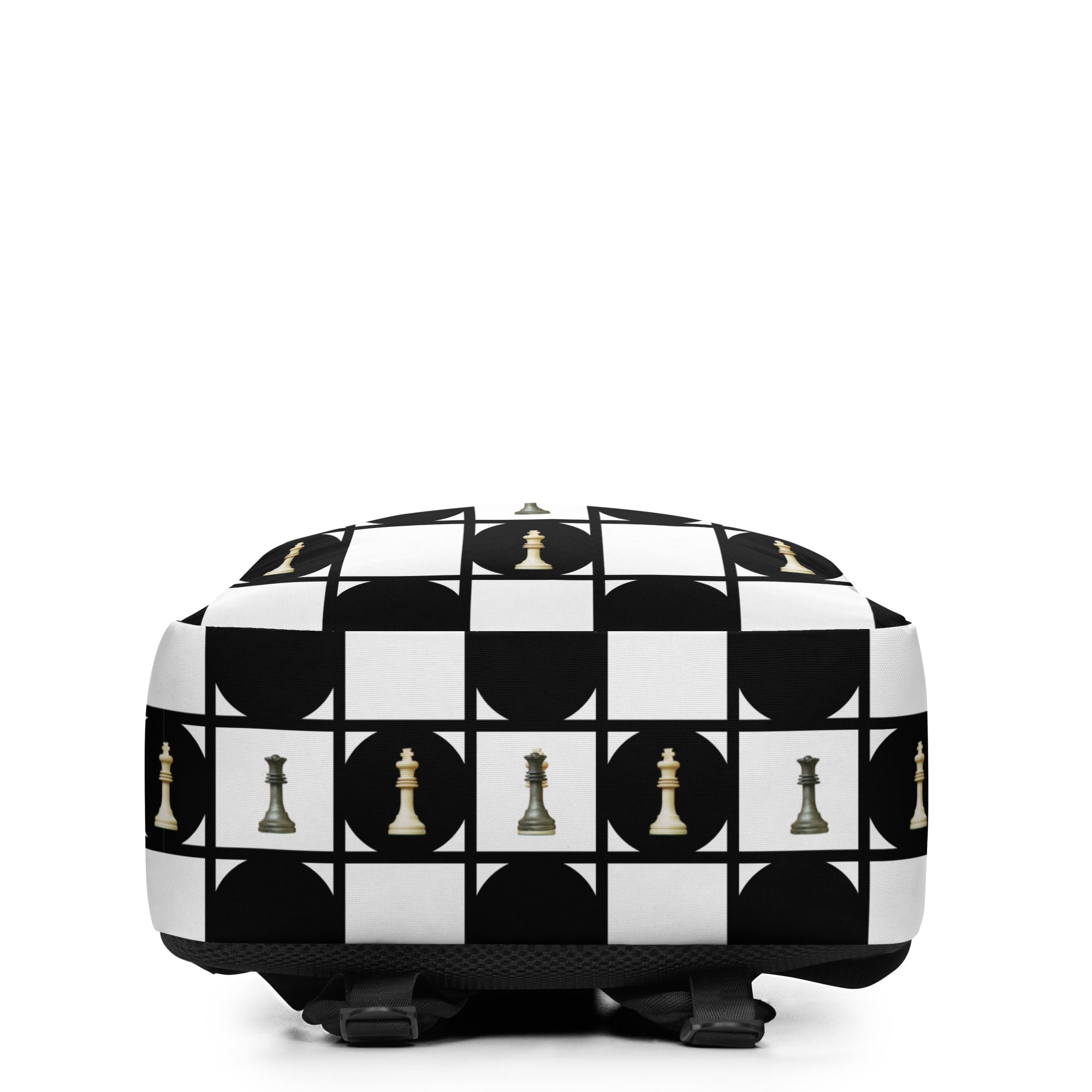 Black Queen White Queen Chess Board Minimalist Backpack