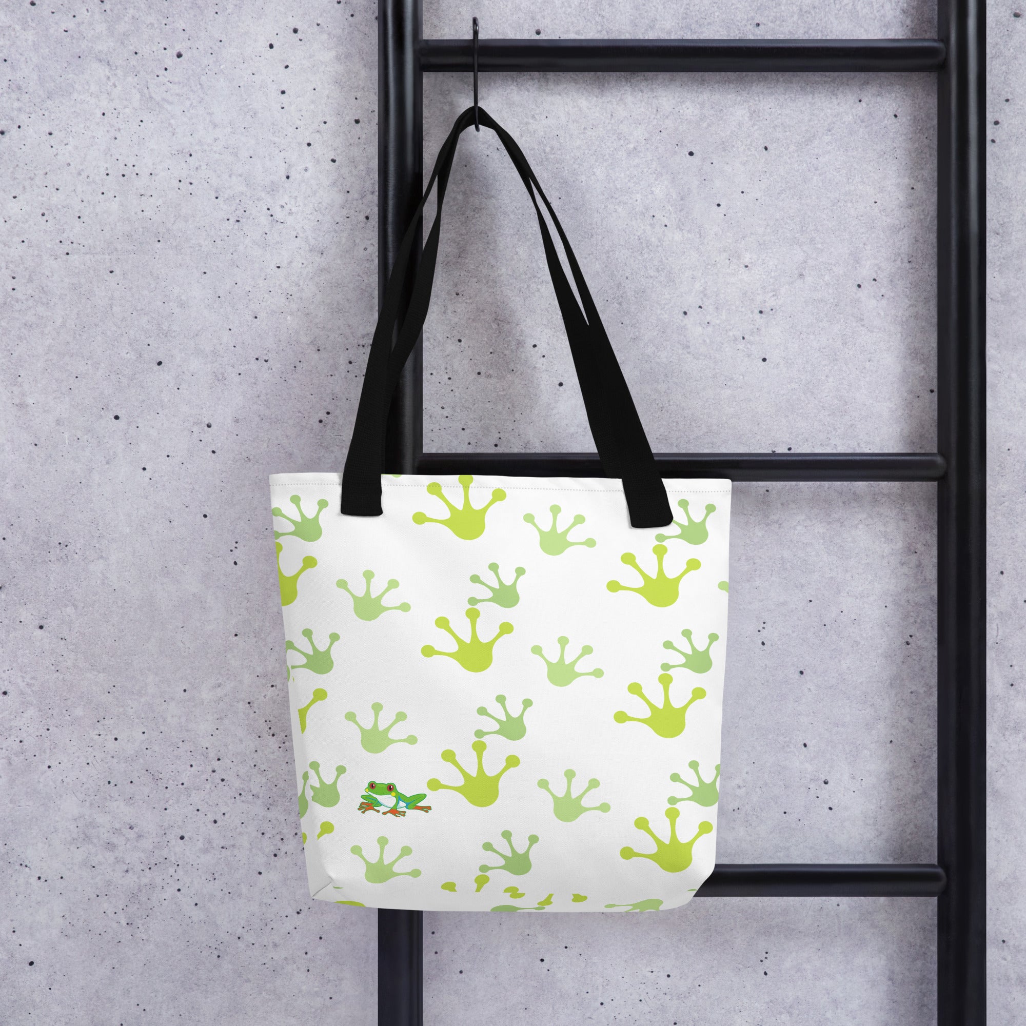Cheeky Tree Frog Footprint Tote bag Gift for Someone who loves frogs frog lover