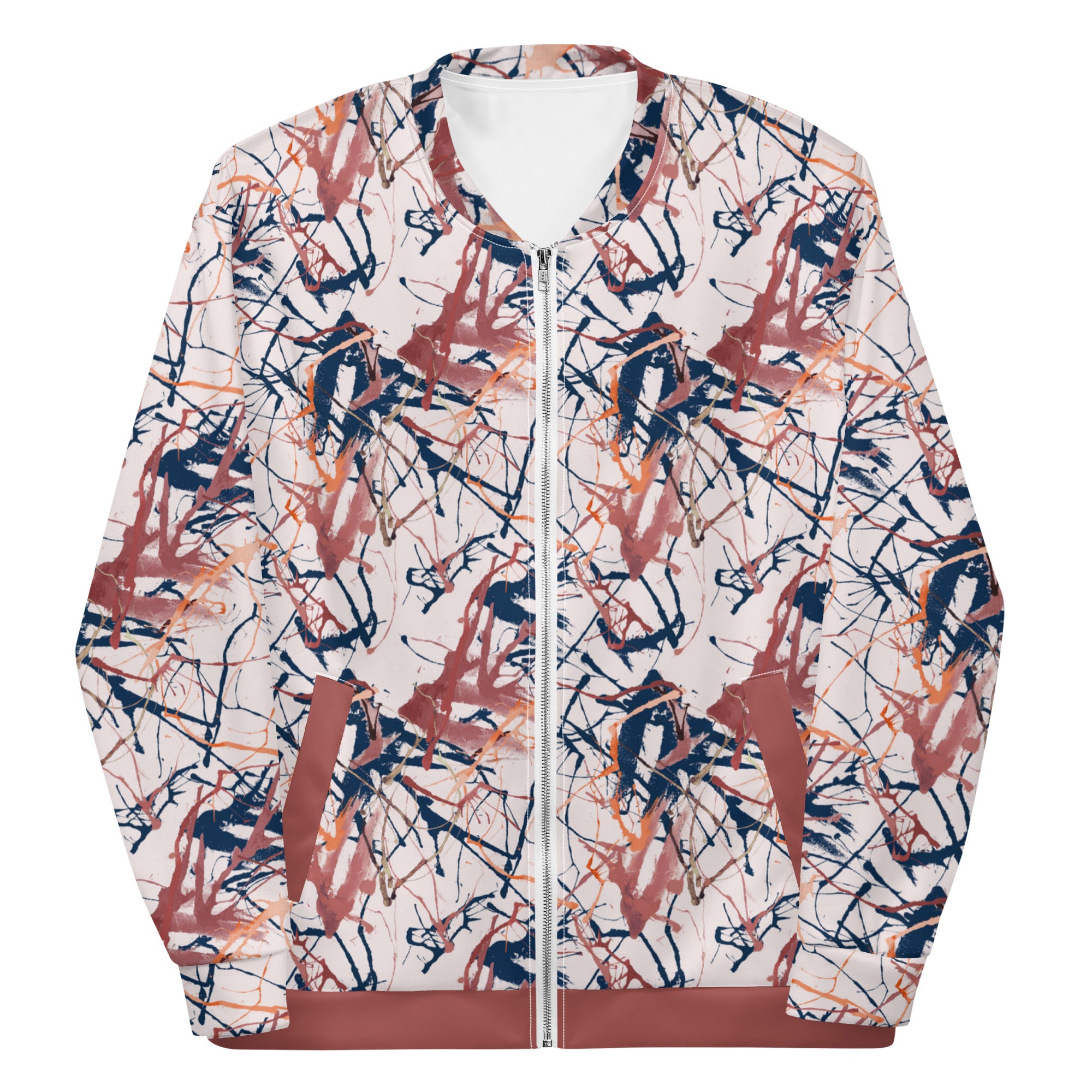 Retro Graffiti Painter's Splash Unisex Bomber Jacket Vintage Style zippered coat