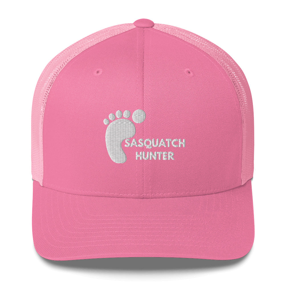 Embroidered Sasquatch Hunter Trucker Cap with mesh back