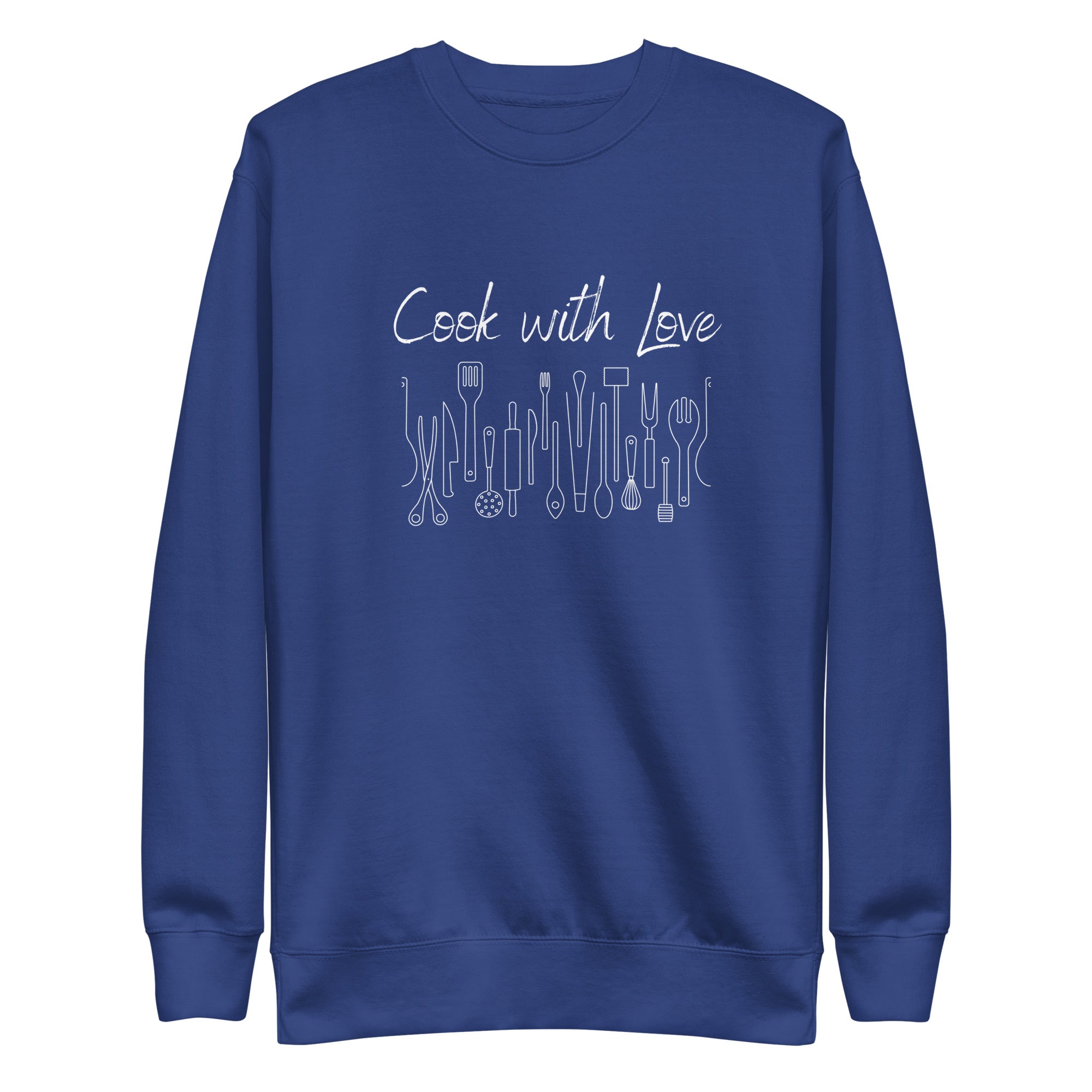 Cook with Love Cooks Chef Unisex Premium Sweatshirt Gifts for people who like to cook