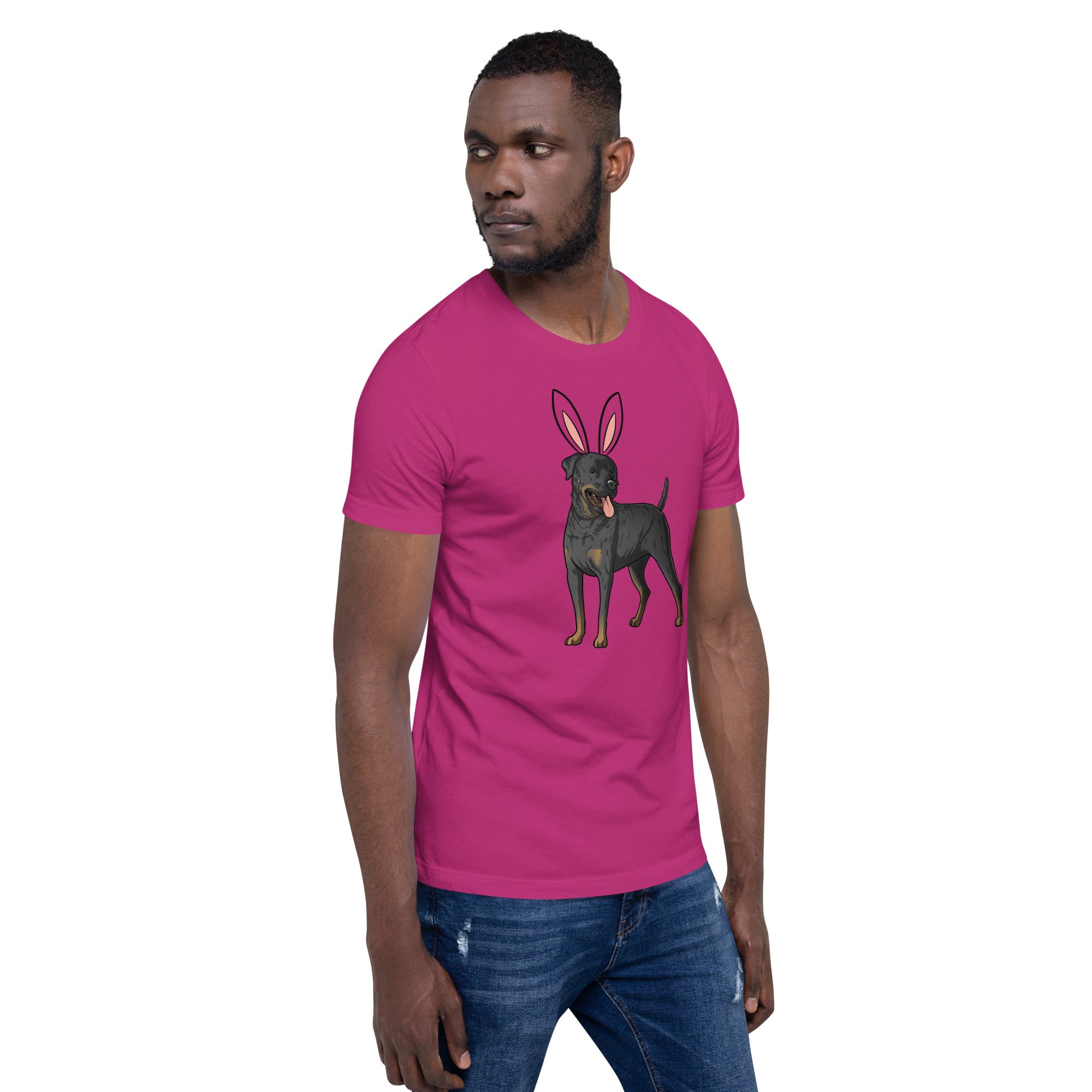 Rottweiler Happy Easter Bunny Unisex t-shirt gift for Easter Rottie Dog Lover