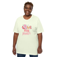 Easter Gnome Love and Peace Unisex t-shirt gift for someone who loves gnomes