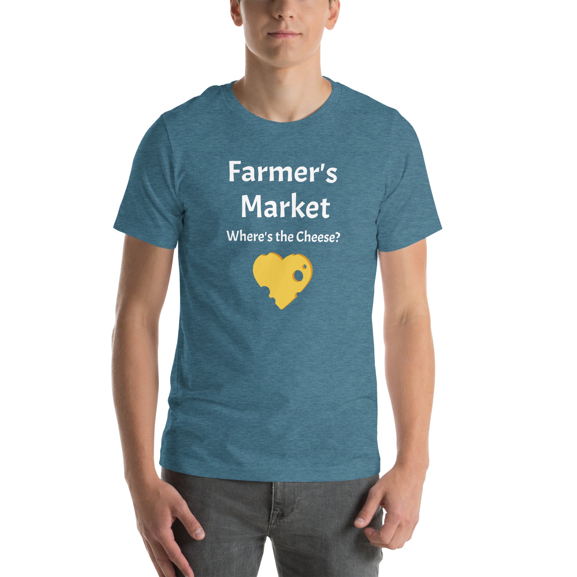 Farmer's Market Where's the Cheese Heart Fun Jersey T-shirt