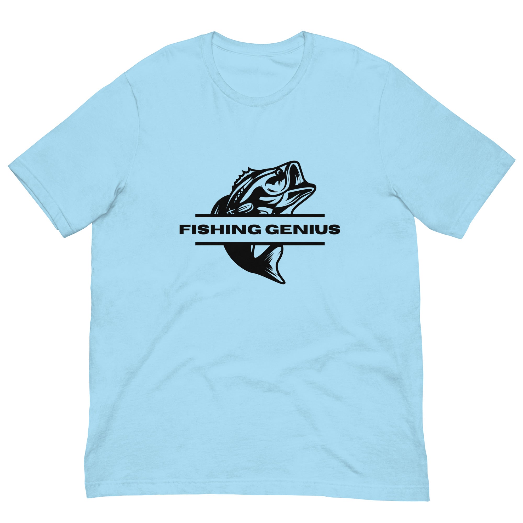 Fishing Genius Short Sleeve Crew Neck Unisex t-shirt gift for fisher