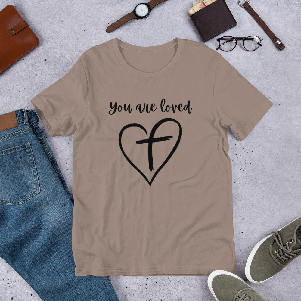 Jesus You are Loved Cross in Heart Unisex t-shirt gift for Christian Easter