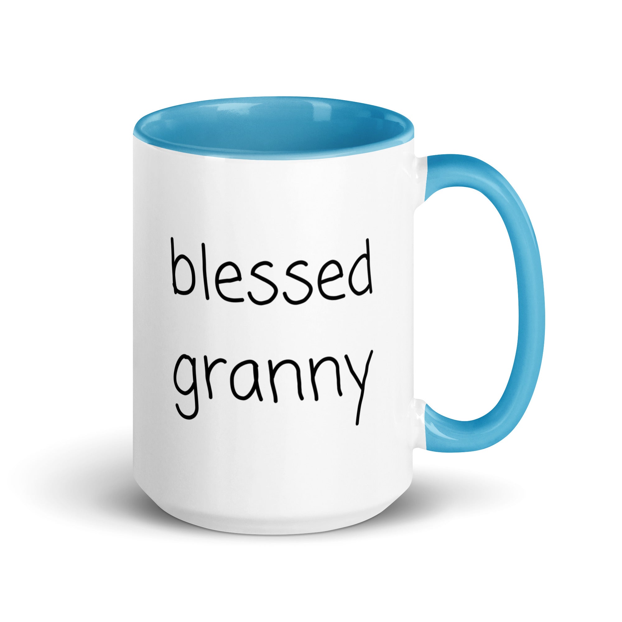 Blessed Granny Ceramic 15oz Mug with Color Inside gift for granny Grandparents Day