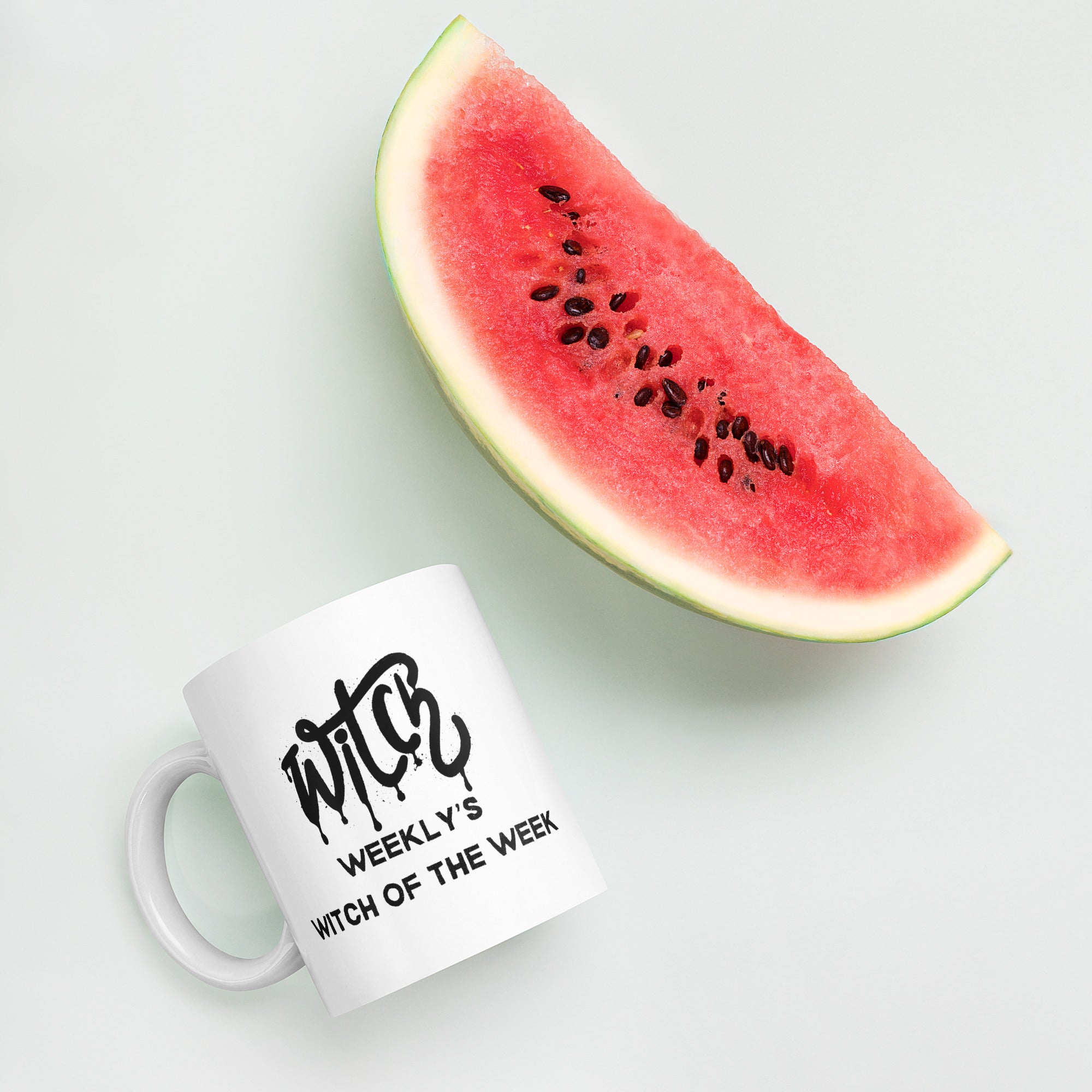 Witch Weekly's Witch of the Week Ceramic White glossy mug gift for Halloween Witches