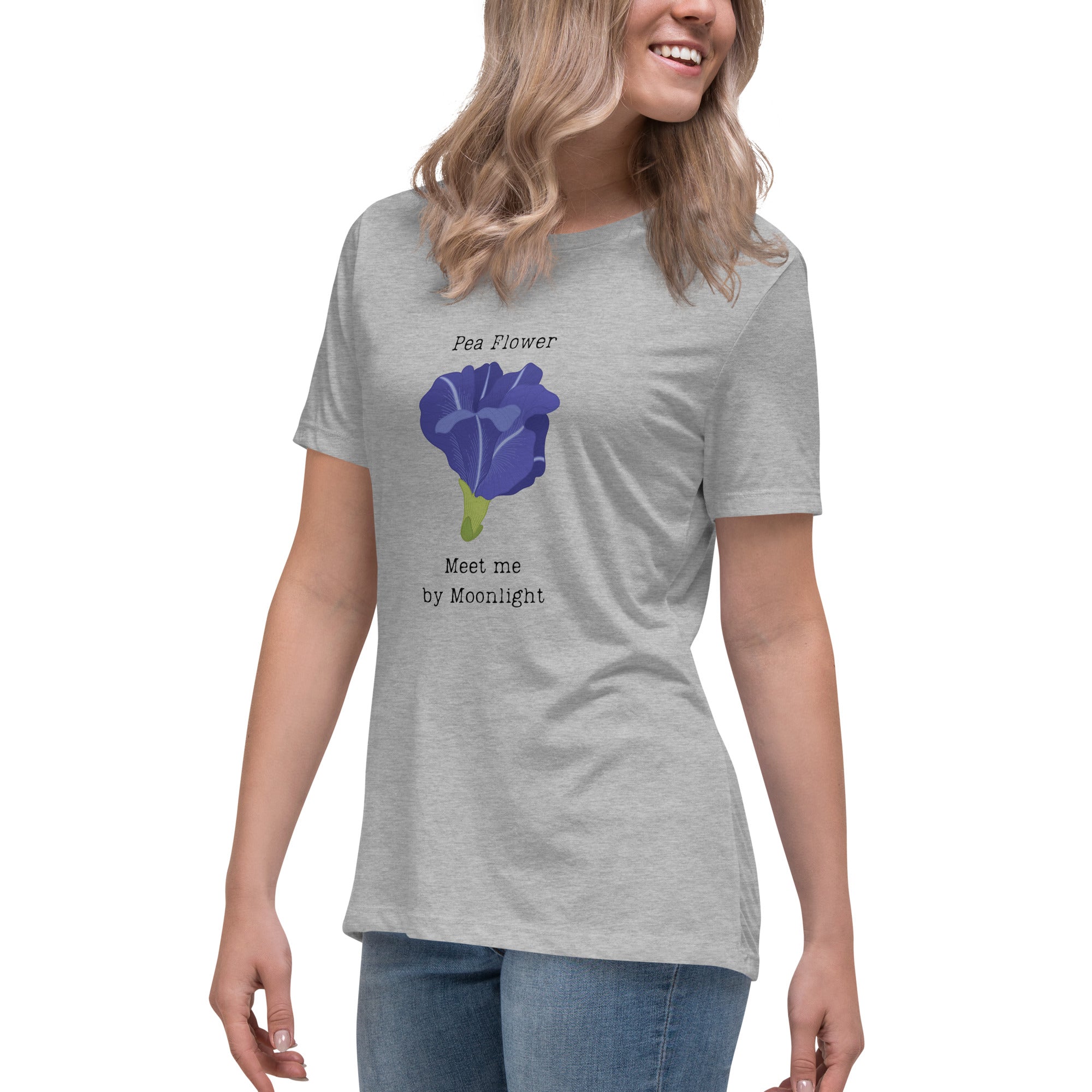 Victorian Flower Language Pea Flower Meet me by Moonlight Women's Relaxed T-Shirt