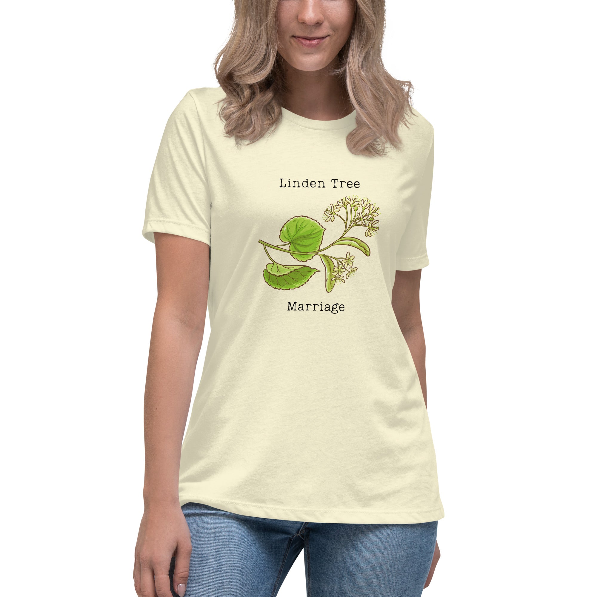 Victorian Flower Language Linden Tree Marriage Women's Relaxed T-Shirt