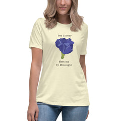 Victorian Flower Language Pea Flower Meet me by Moonlight Women's Relaxed T-Shirt