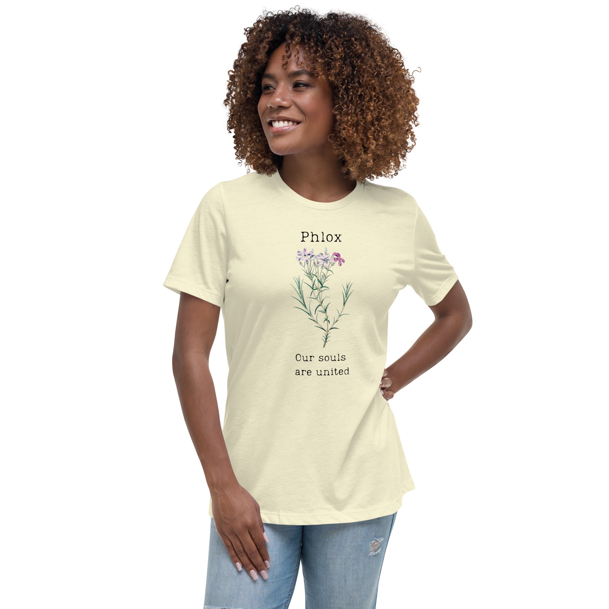 Victorian Flower Language Phlox Our Souls are United Women's Relaxed T-Shirt