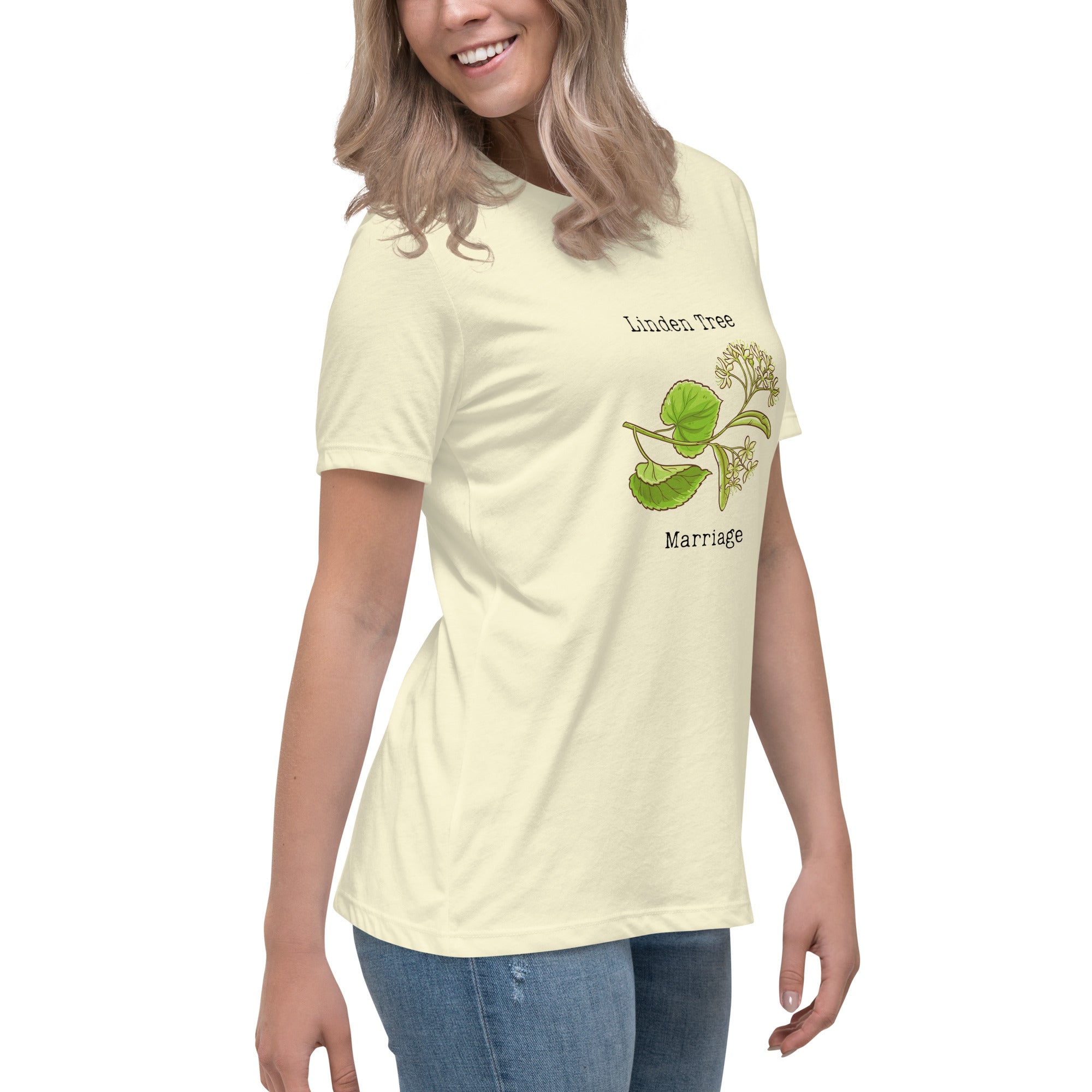 Victorian Flower Language Linden Tree Marriage Women's Relaxed T-Shirt