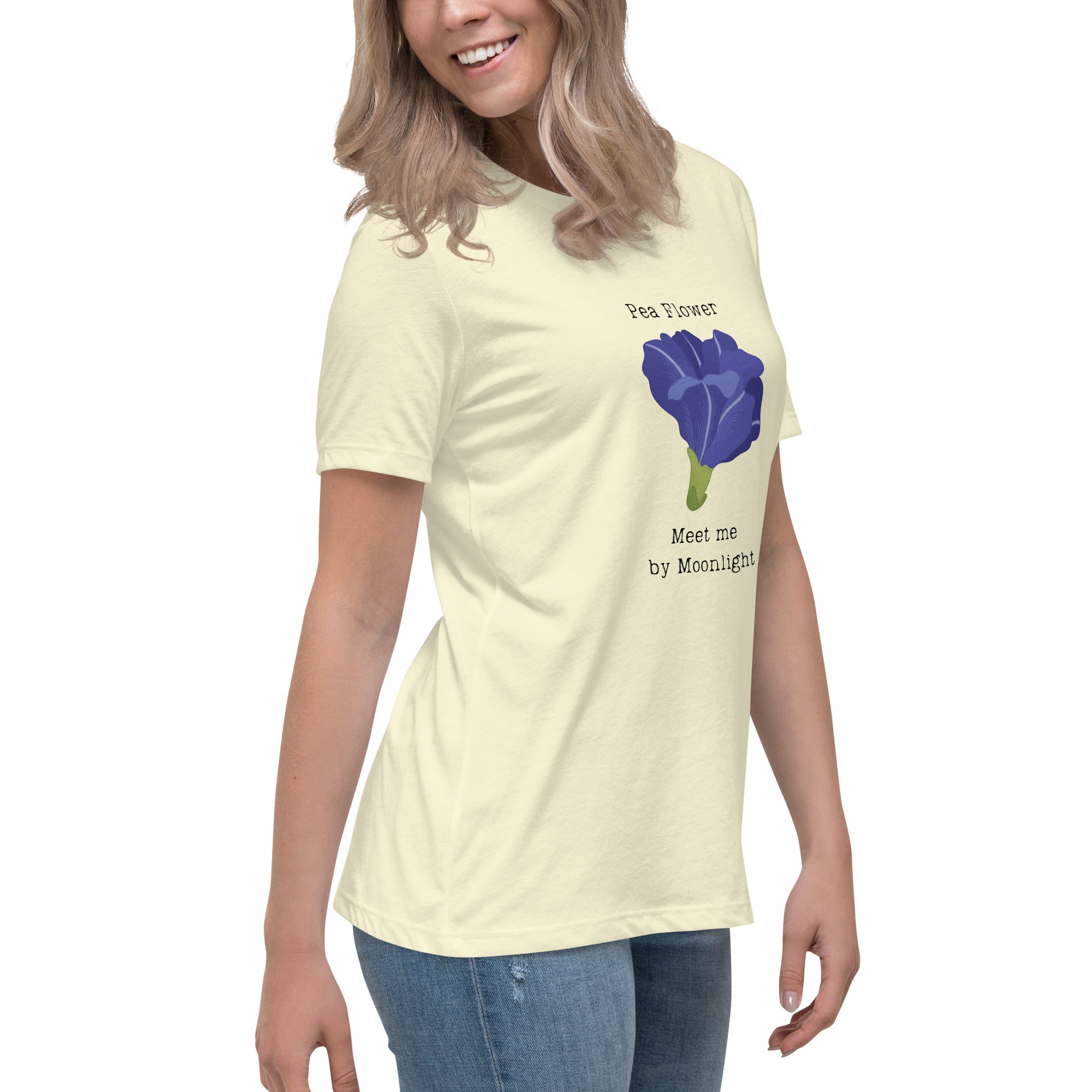 Victorian Flower Language Pea Flower Meet me by Moonlight Women's Relaxed T-Shirt