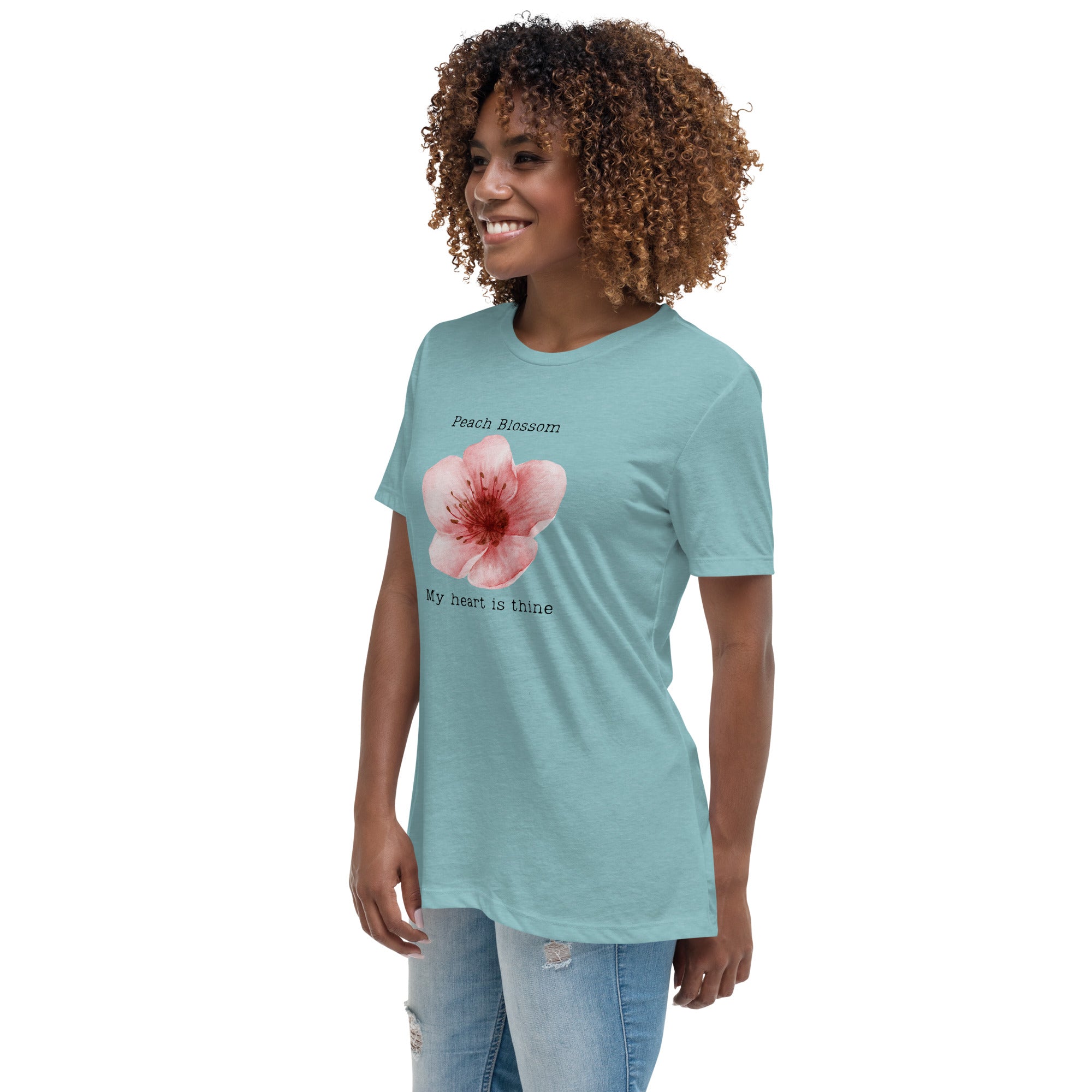 Victorian Flower Language Peach Blossom My Heart is Thine Women's Relaxed T-Shirt My Heart is Yours