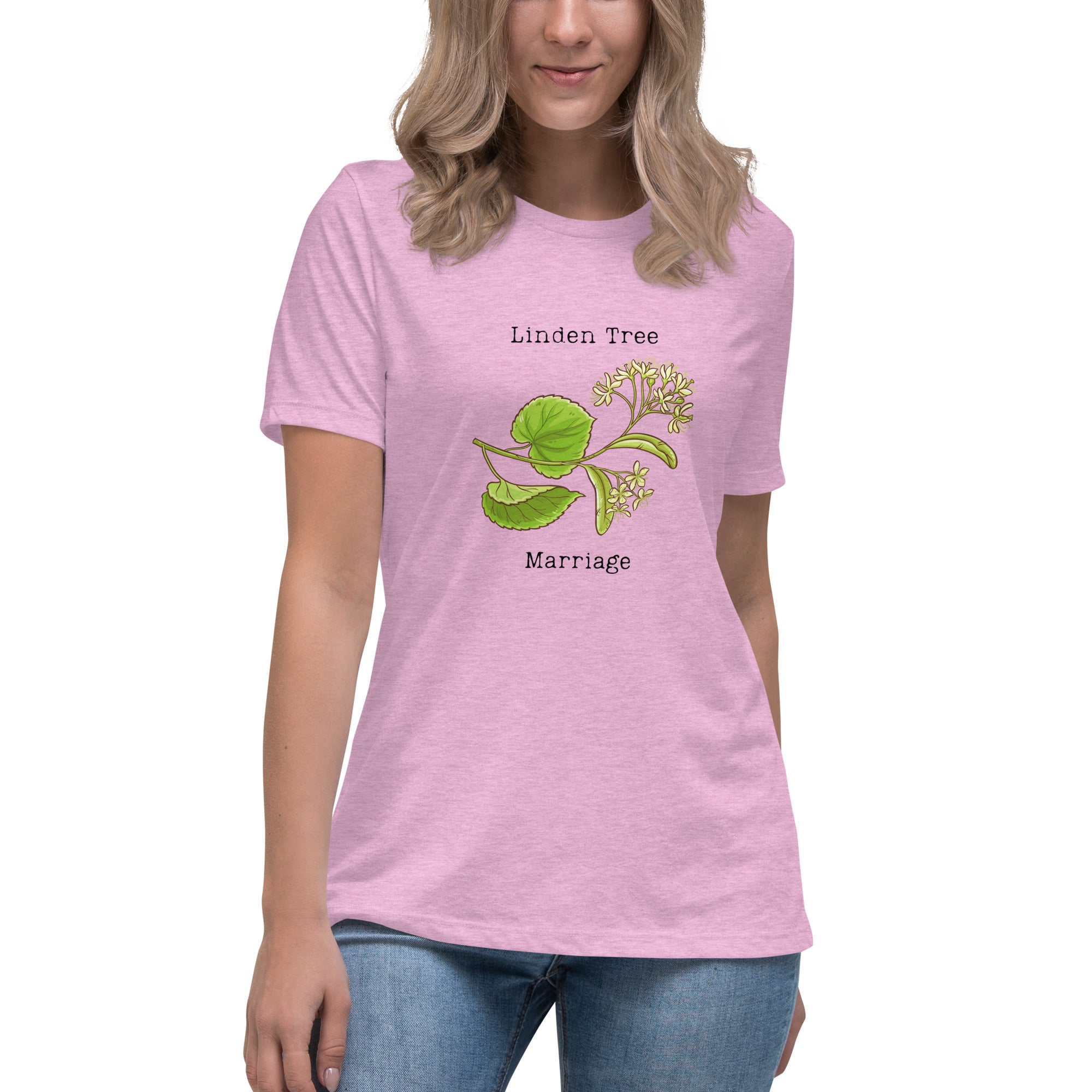Victorian Flower Language Linden Tree Marriage Women's Relaxed T-Shirt