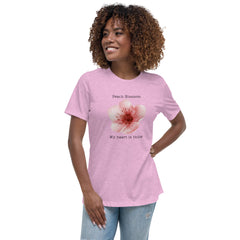 Victorian Flower Language Peach Blossom My Heart is Thine Women's Relaxed T-Shirt My Heart is Yours