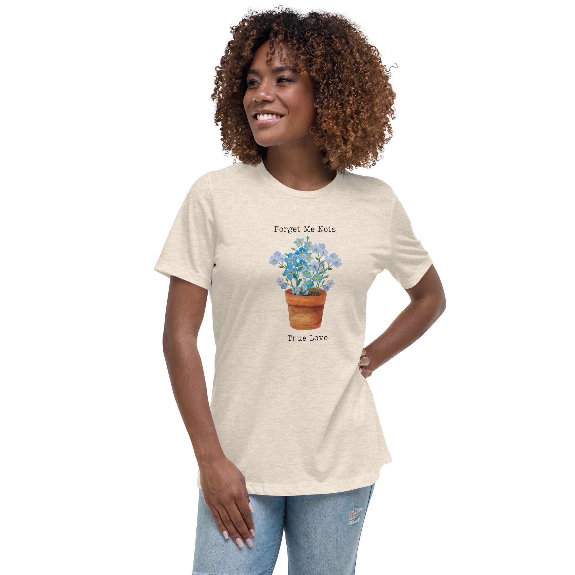 Victorian Flower Language Forget-Me-Not True Love Women's Relaxed T-Shirt