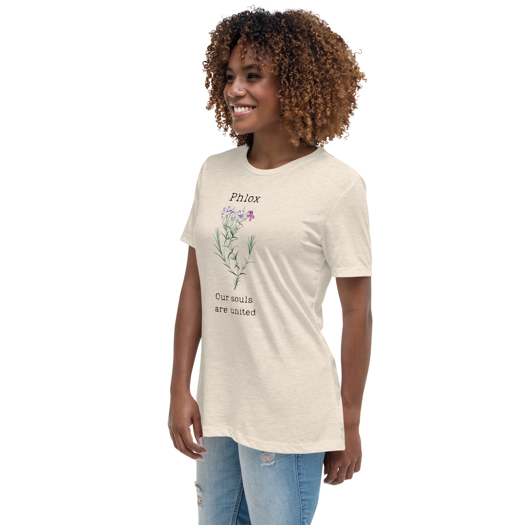 Victorian Flower Language Phlox Our Souls are United Women's Relaxed T-Shirt