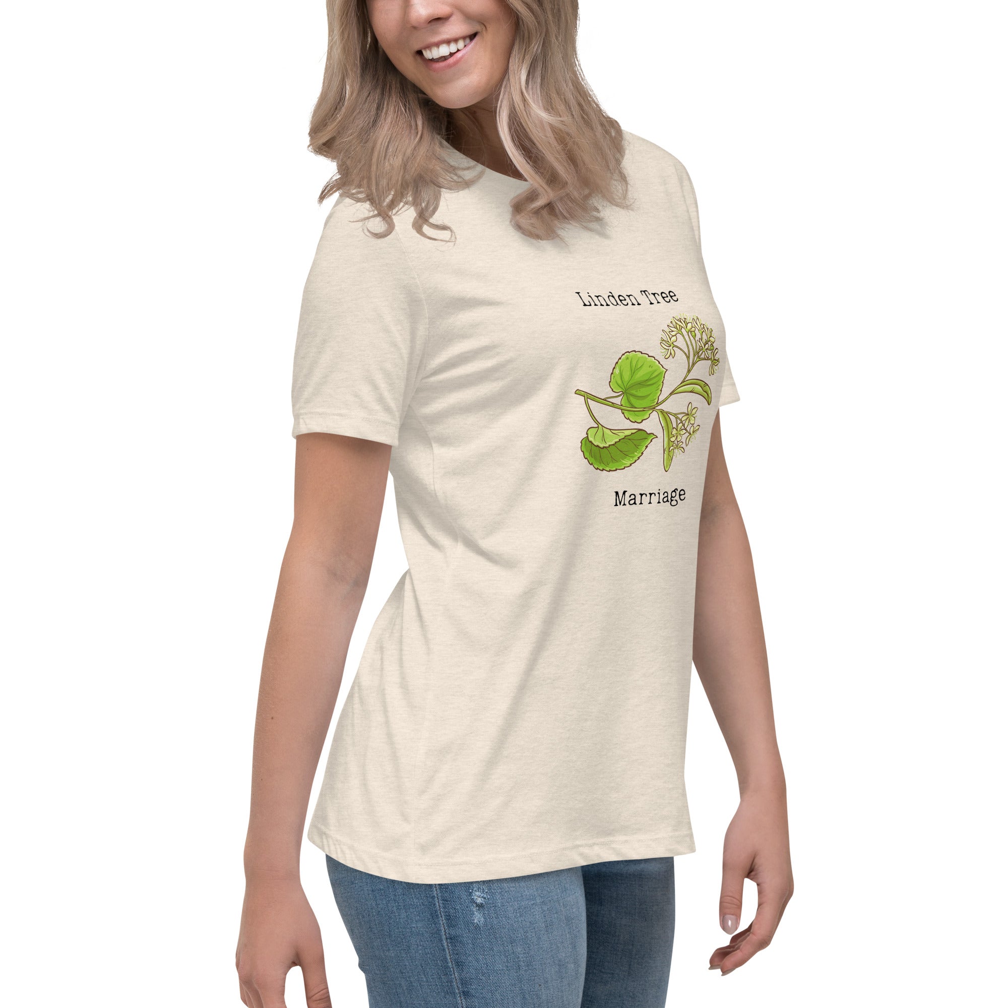 Victorian Flower Language Linden Tree Marriage Women's Relaxed T-Shirt
