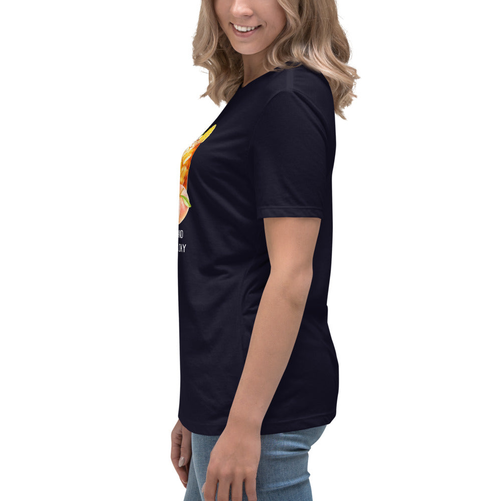 Peaches and Sweet Tea Women's Relaxed T-Shirt Short Sleeve Crew Neck t-shirt