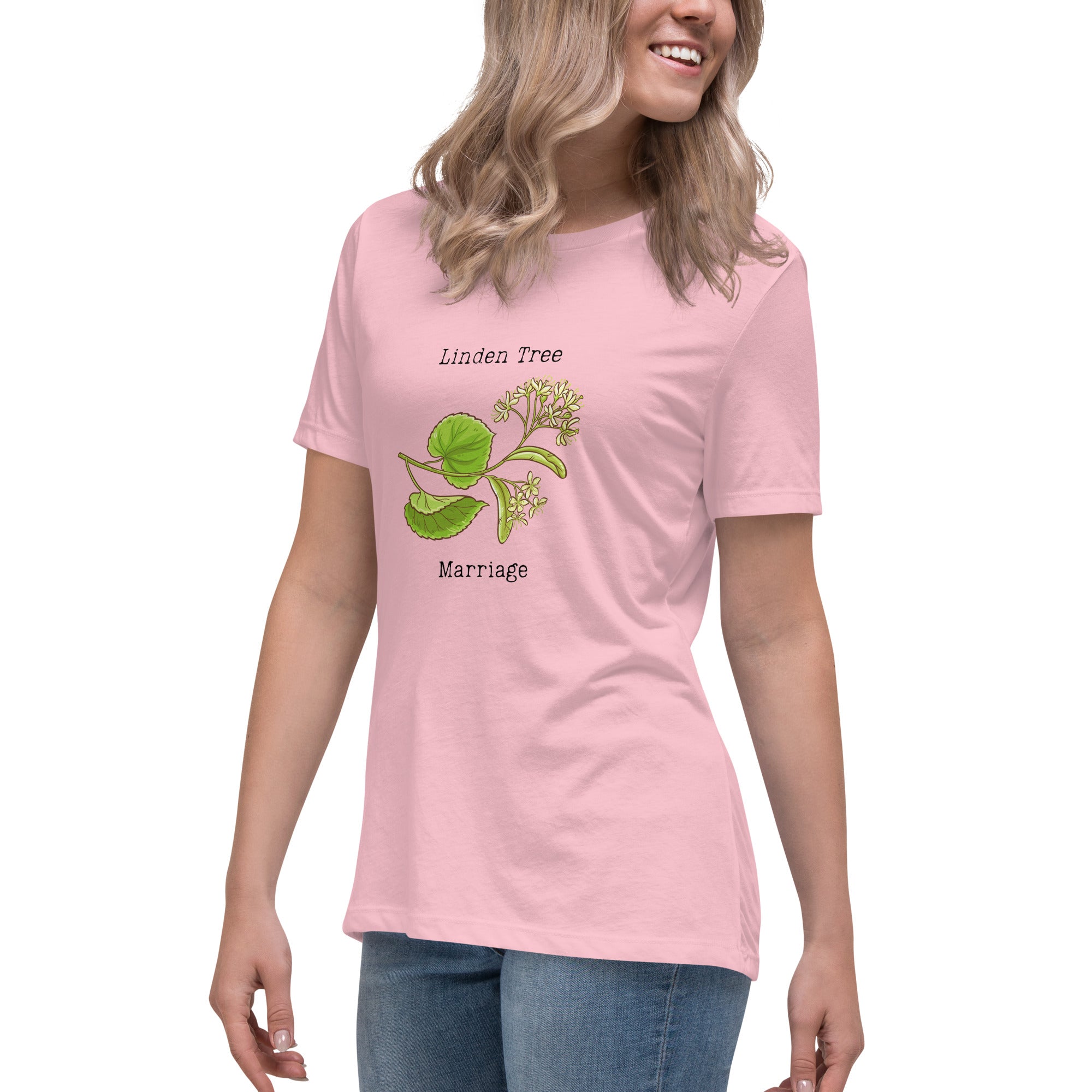 Victorian Flower Language Linden Tree Marriage Women's Relaxed T-Shirt