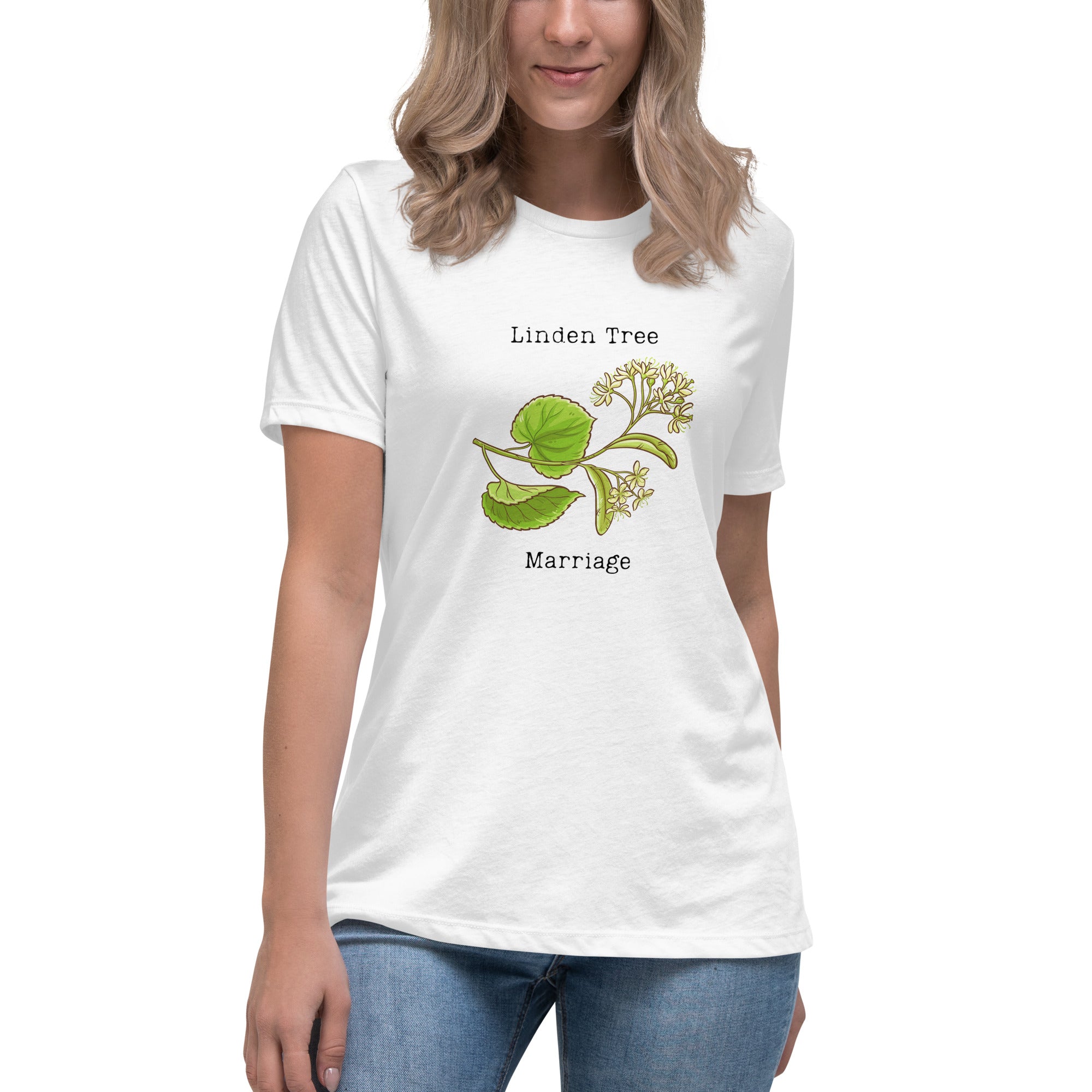 Victorian Flower Language Linden Tree Marriage Women's Relaxed T-Shirt