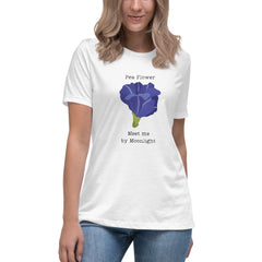Victorian Flower Language Pea Flower Meet me by Moonlight Women's Relaxed T-Shirt