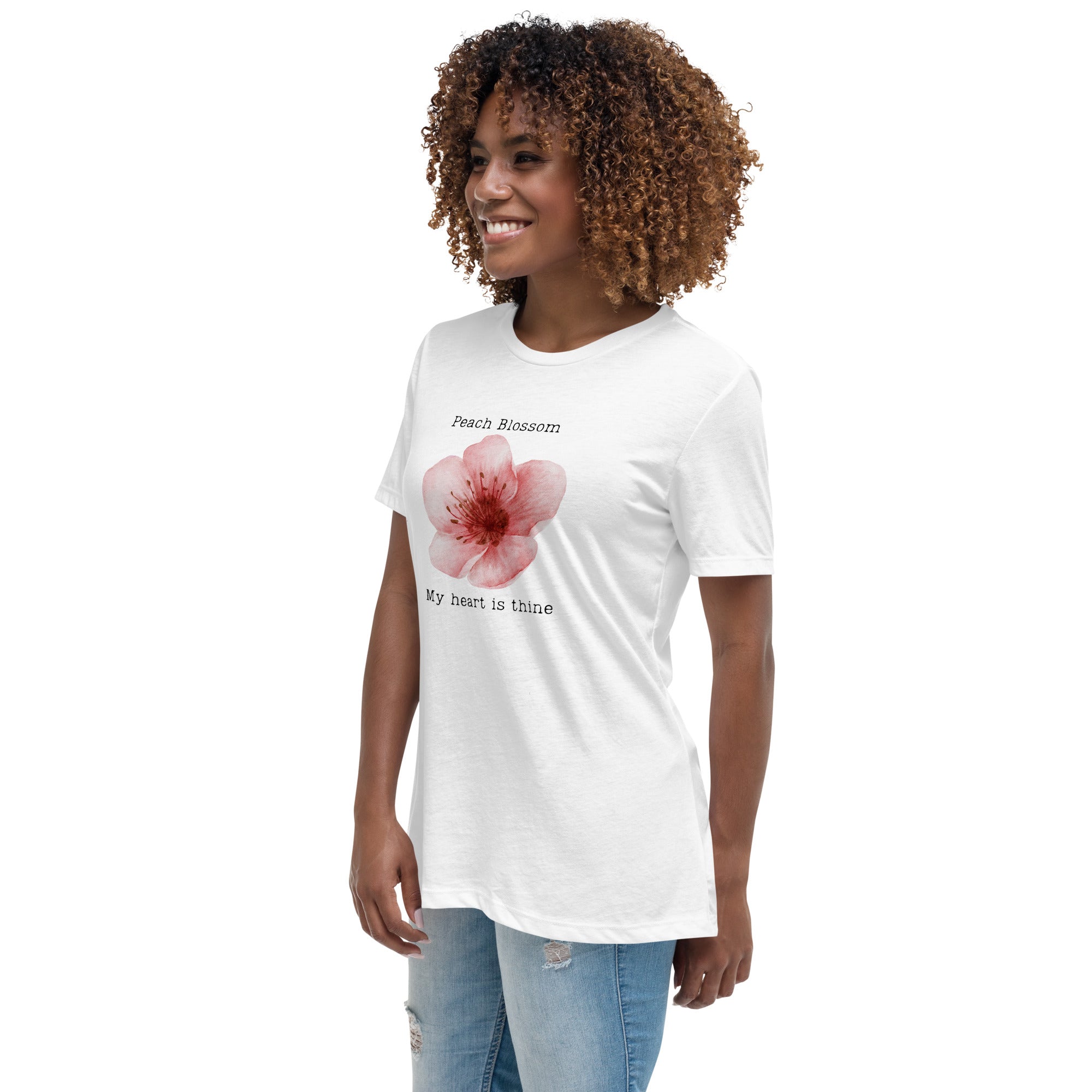 Victorian Flower Language Peach Blossom My Heart is Thine Women's Relaxed T-Shirt My Heart is Yours