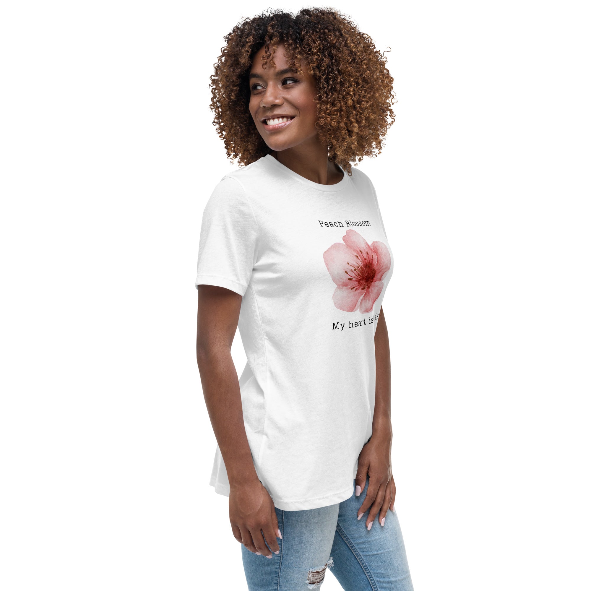 Victorian Flower Language Peach Blossom My Heart is Thine Women's Relaxed T-Shirt My Heart is Yours