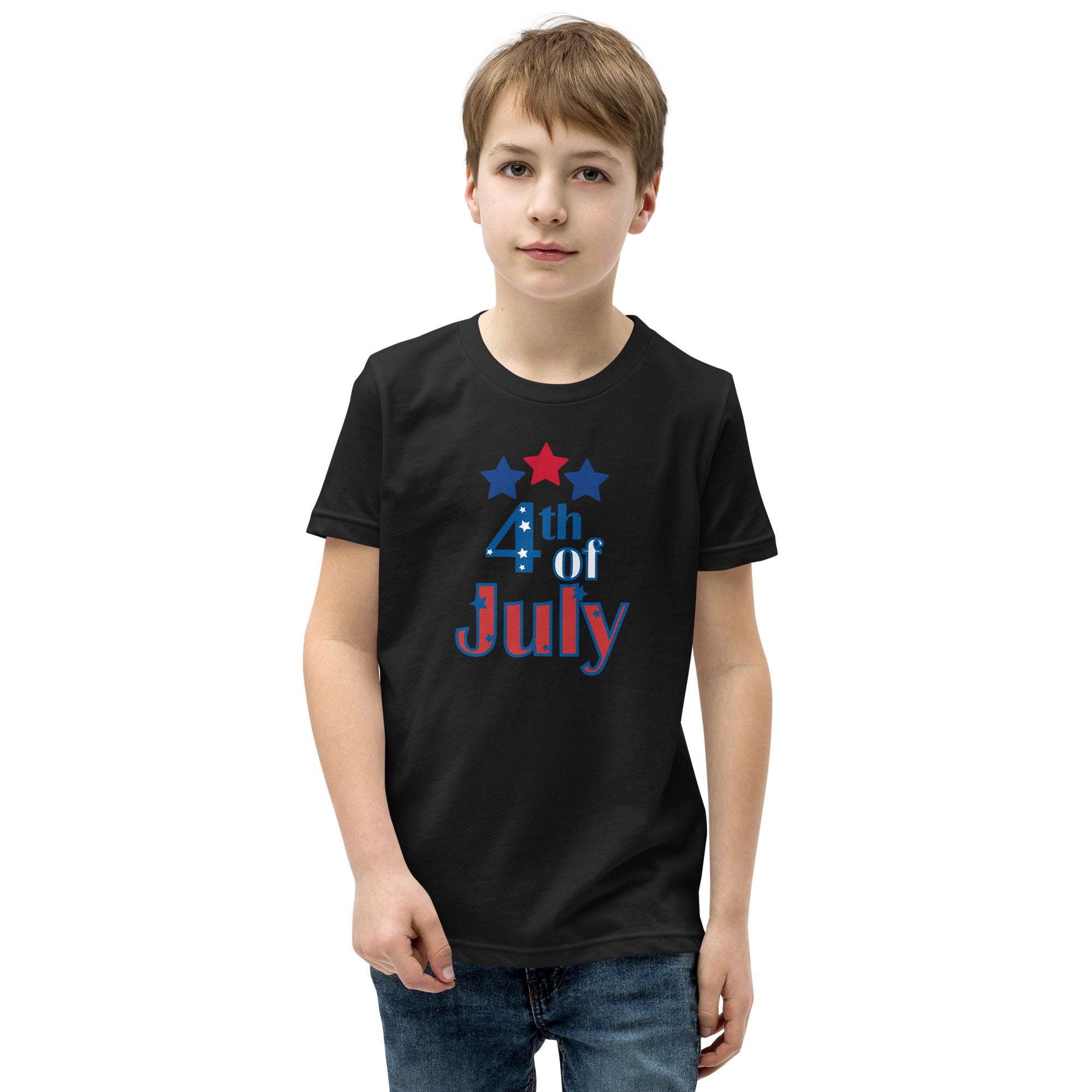 Patriotic 4th of July USA Youth Short Sleeve T-Shirt Independance Day