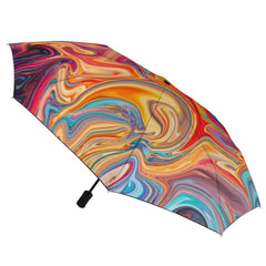 Painters Swirl Multi-Color Automatic Umbrella with Anti-UV Coating