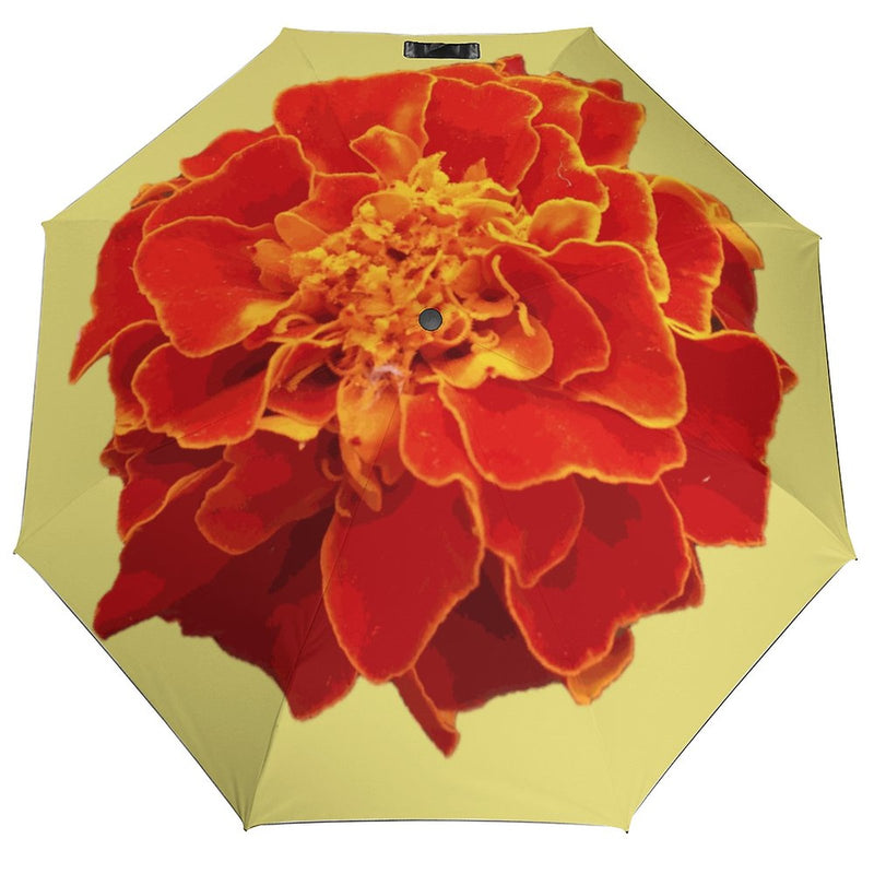 Orange Marigold Auto Umbrella with Anti-UV Coating