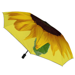 Yellow Sun Flower Auto Umbrella with Anti-UV Coating