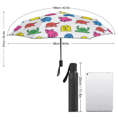 Dancing Dabbing Octopus Ghosts Automatic Umbrella with Anti-UV Coating