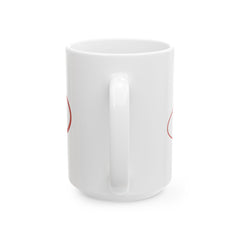 Personalized Infinity Heart Ceramic 15oz white Mug