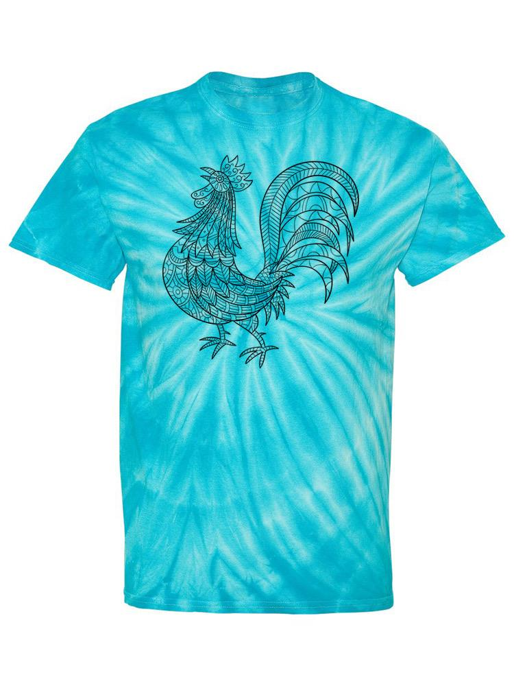 Unique & Stylish Chicken Pattern Tie Dye Tee for Men - 100% Cotton Comfort by SPIdeals Designs