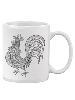 Chicken Pattern Mug by SPIdeals Designs - Funny Farm Animal Coffee Cup, Ceramic, Available in 11oz & 15oz Sizes