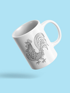 Chicken Pattern Mug by SPIdeals Designs - Funny Farm Animal Coffee Cup, Ceramic, Available in 11oz & 15oz Sizes