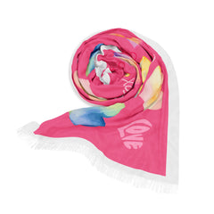 Pink Heart Love Light Scarf Wrap