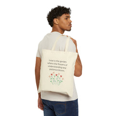 Garden Love Cotton Canvas Tote Bag