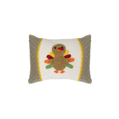 Handmade Turkey Mini Pillow - Eco-Friendly Thanksgiving Hostess Gift | Artisan-Made, Fairly Traded