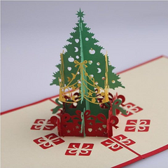 3D Christmas Tree Greeting Cards - Spread Joy with Memorable Keepsakes