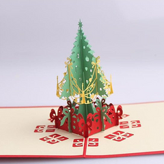 3D Christmas Tree Greeting Cards - Spread Joy with Memorable Keepsakes