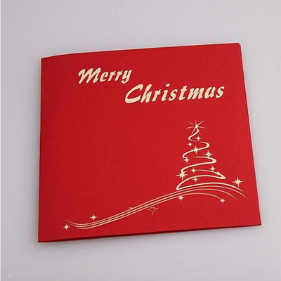 3D Christmas Tree Greeting Cards - Spread Joy with Memorable Keepsakes