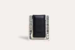 Premium Magnetic Money Clip - Sleek Cowhide Leather, Quick Cash Access