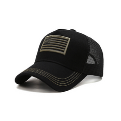 Stylish American Flag Trucker Hat with Adjustable Strap | Breathable & Unisex Cap for Outdoor Activities