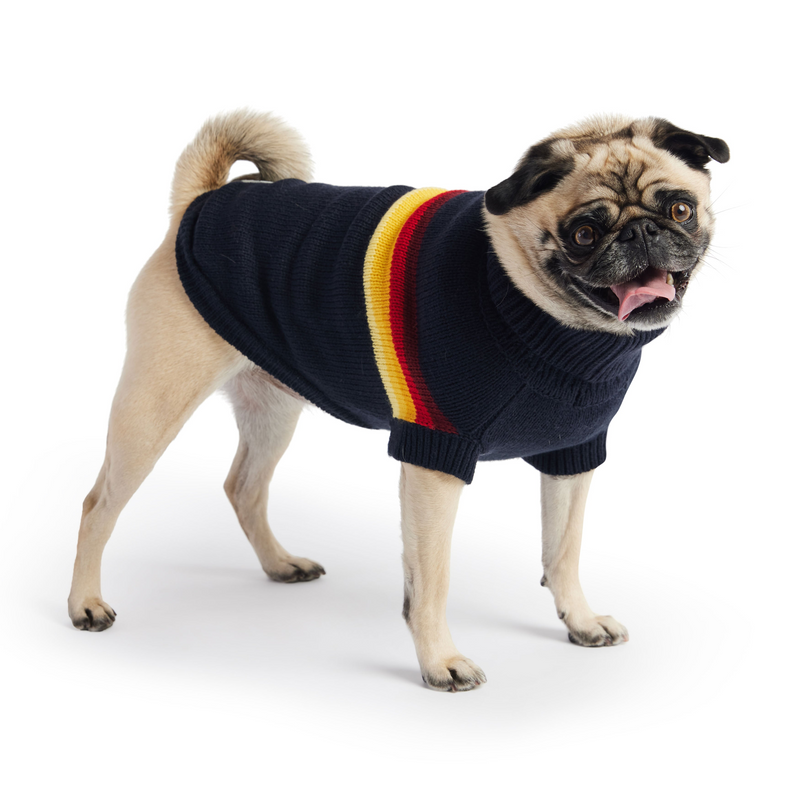 GF Pet Retro Sweater - Navy | Sculpted Turtleneck Sweater with Retro Design | Stylish & Comfortable