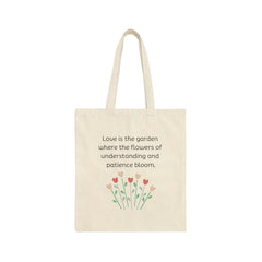 Garden Love Cotton Canvas Tote Bag